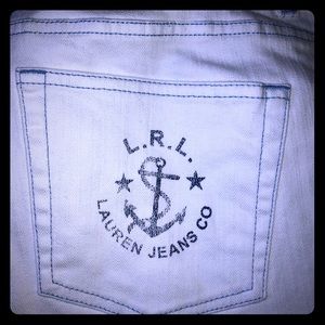 Ralph Laure nautical logo wide leg capris. EUC🐟⚓️